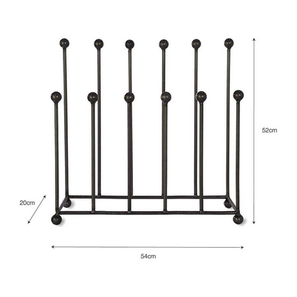 Neo Steel Black Powder Coated Boot Rack � Holds 6 Pairs