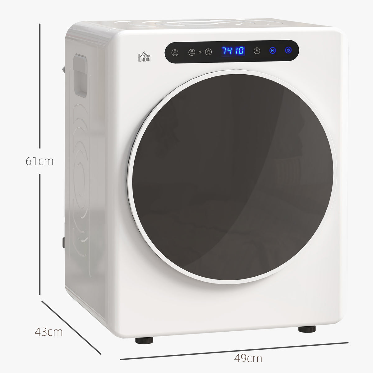 HOMCOM 4kg Compact 40-60℃  Tumble Dryer - White