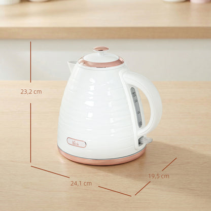 HOMCOM 3kW Rapid Boil Honeycomb Kettle - White