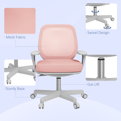 Vinsetto 44-56cm Mesh Back Office Chair - Pink