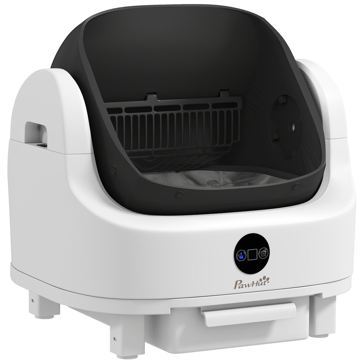 PawHut Self Cleaning Cat Litter Tray Top Opening Design, Automatic Litter Box More Space with Integrated Security Protection