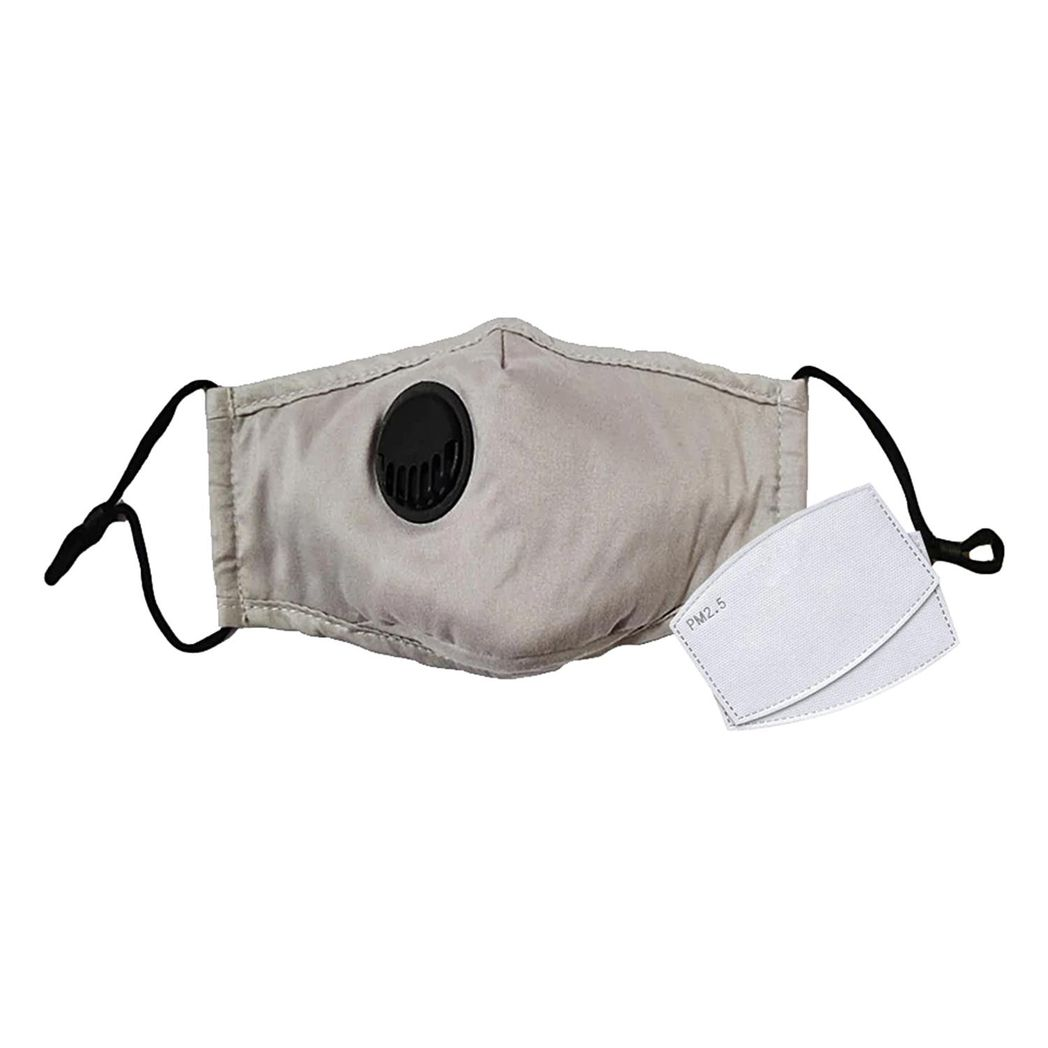 Aquarius Face Mask with Valve And 2 Filters - Grey