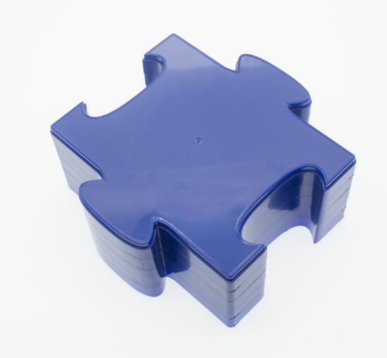 Set of 6 Stackable Trays Blue