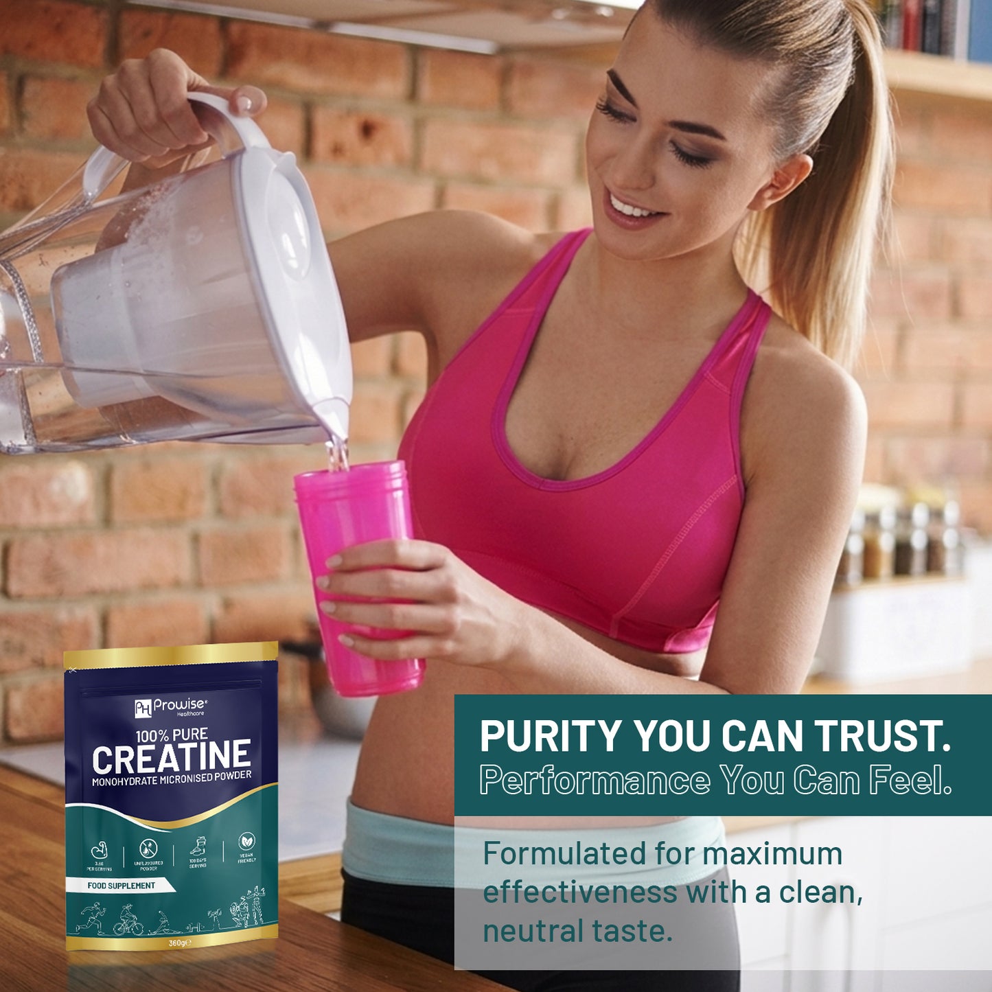 Creatine Monohydrate Powder | 100 Serving – 360g Pouch