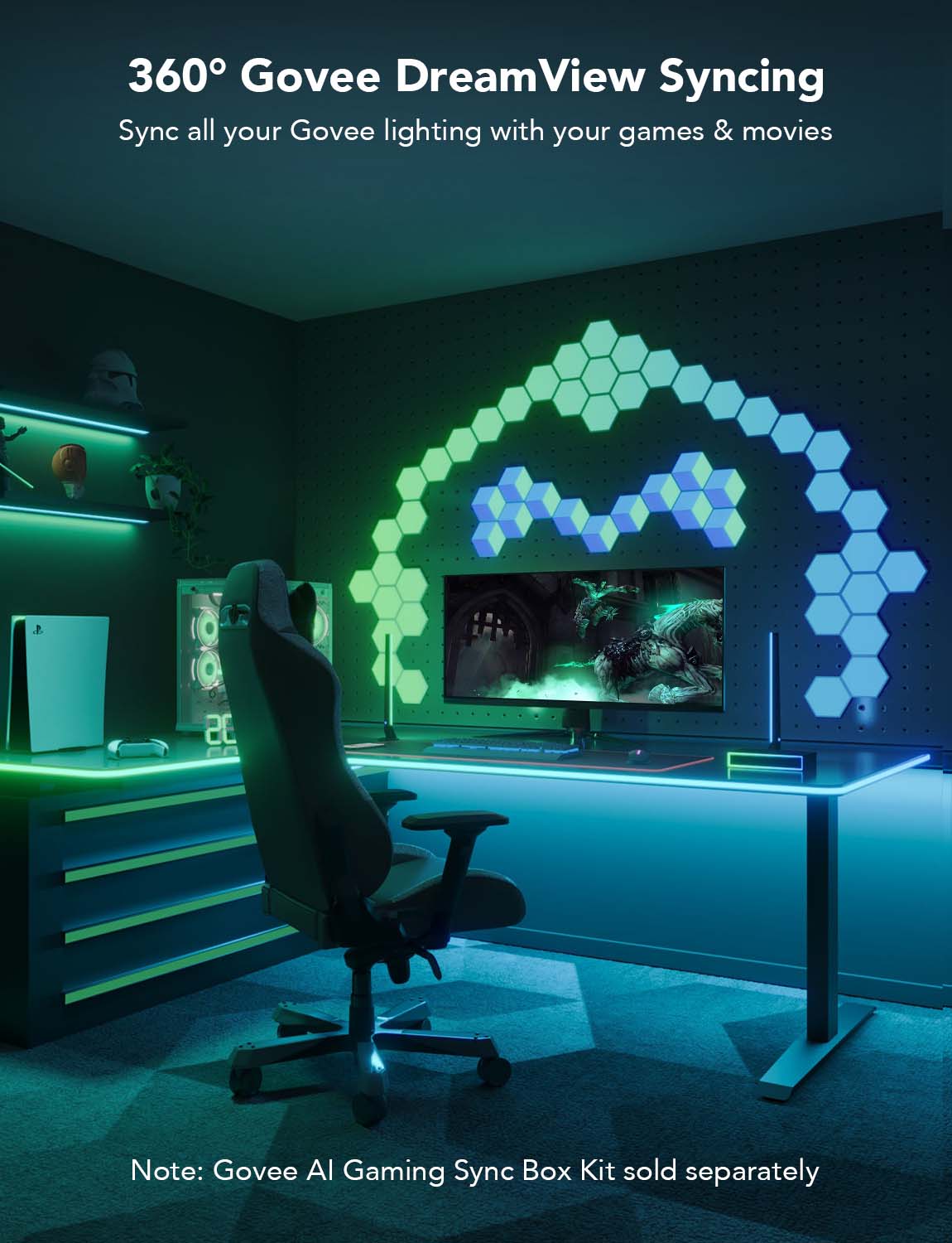 GOVEE GAMING TABLE NEON LIGHT 3M