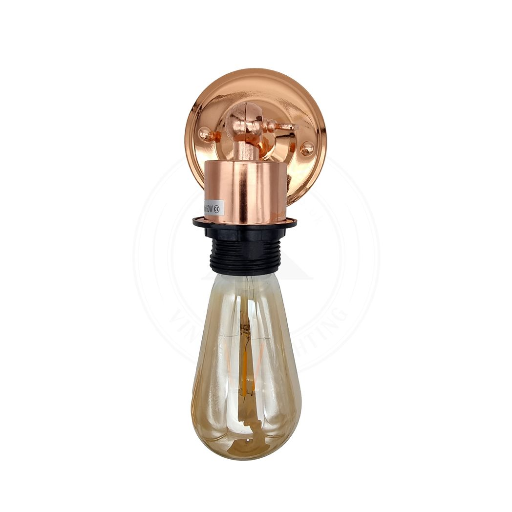 Vintage Industrial Rose Gold Retro Wall light Sturdy Metal Lamp Shade Lights Classic Style Electroplated Finish E27 lamp