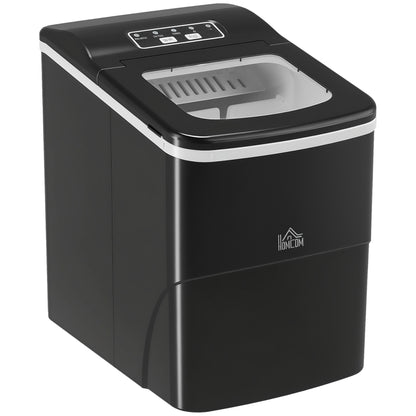 HOMCOM 12kg Countertop Ice Cube Machine, with Scoop - Black