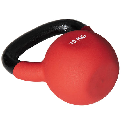 HOMCOM Kettlebell, 10kg Kettle Bell with Non-Slip Handle for Home Gym Weight Lifting and Strength Training, Red