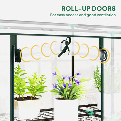 Outsunny 46 x 215cm Nine-Shelf Greenhouse