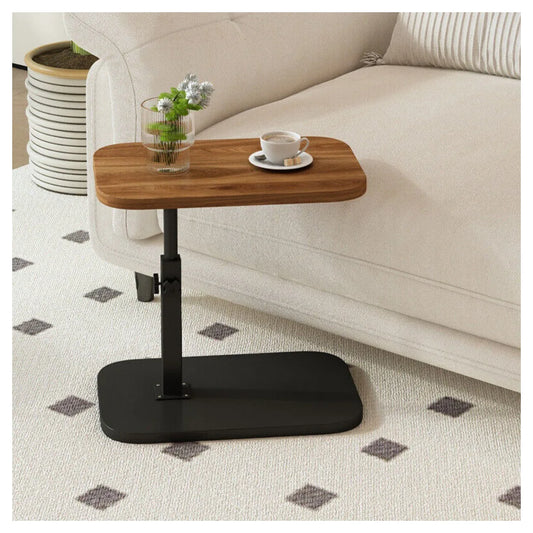 Adjustable C-Shaped Sofa Side End Table Coffee Laptop Table Living Room Bedroom