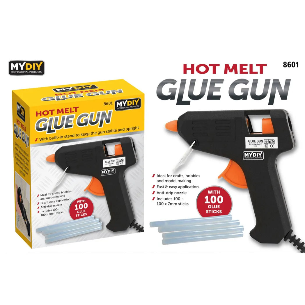 Hot Melt Glue Gun With Anti Drip Nozzle Including 100 Glue Sticks