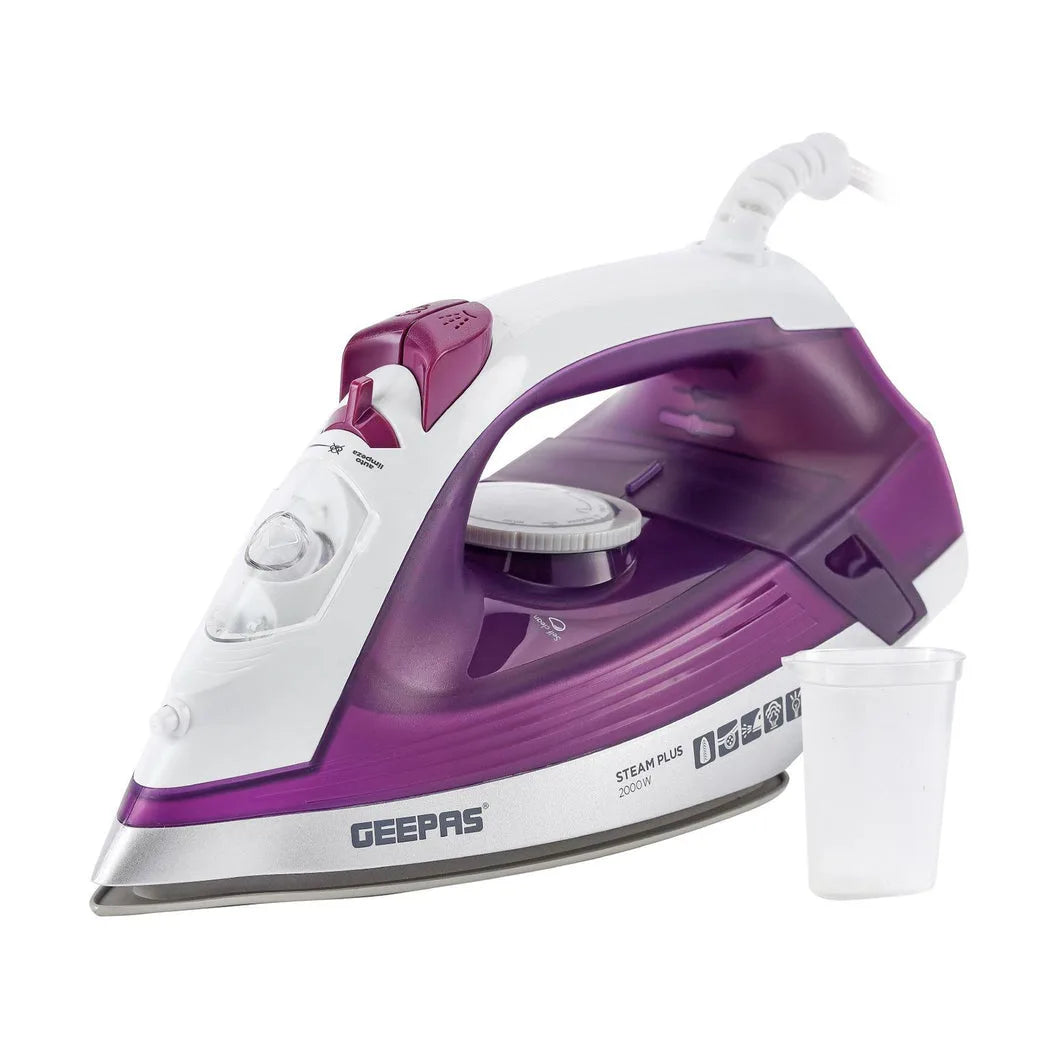Clothes Steam Iron With Ceramic Soleplate 2000W Purple