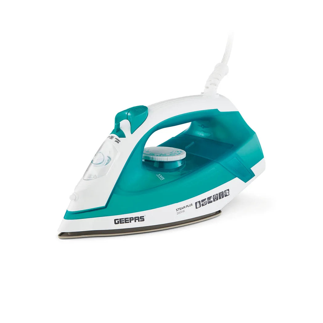 Clothes Steam Iron With Ceramic Soleplate 2000W Blue