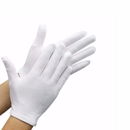 Heavy Duty Cotton Working Gloves One Size White