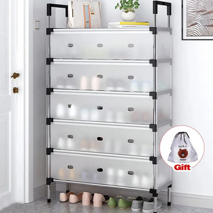 7 Tier Cabinet Storage Organiser Shoe Rack Stand Holder w/ Dust-proof Cover