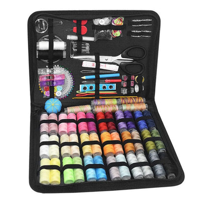 230Pc Large Portable Sewing Kit Home Travel Case Needles Thread Scissors Set Box