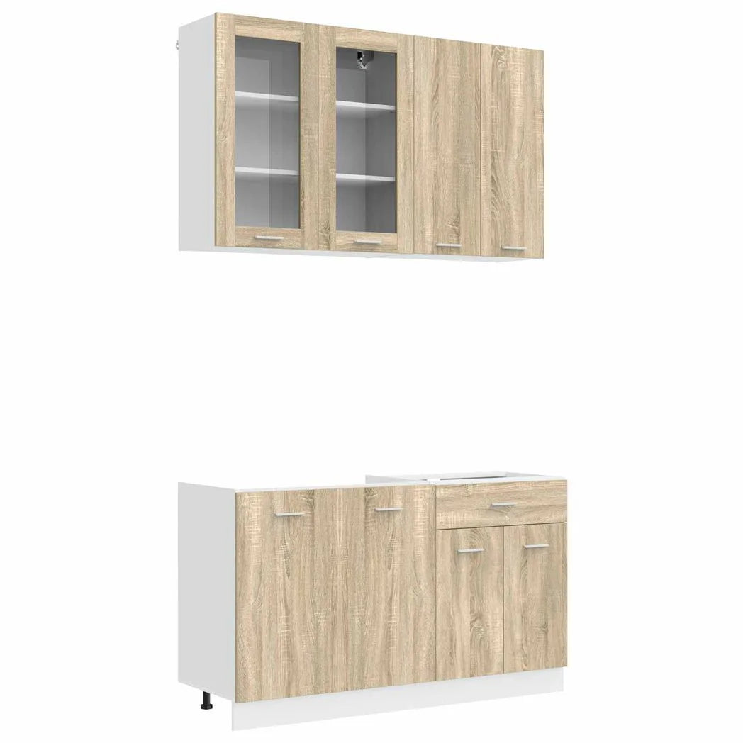 vidaXL Kitchen Unit LYON 4 pcs Sonoma Oak Engineered Wood