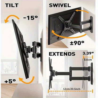 Swivel TV Wall Mount Bracket For 26 32 40 42 50 52 55 Inch 3D LCD LED Plasma UK