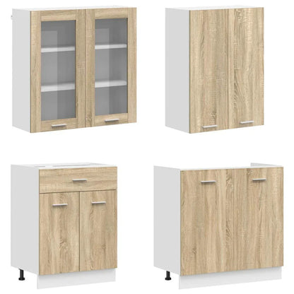 vidaXL Kitchen Unit LYON 8 pcs Sonoma Oak Engineered Wood
