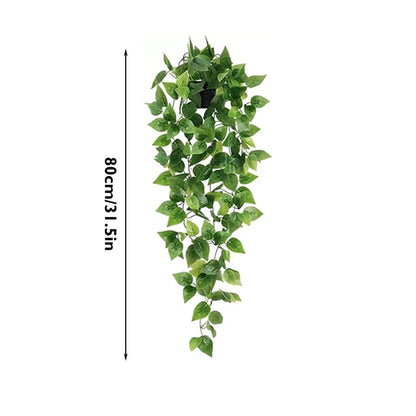 4 Pack Artificial Hanging Plants in Pots Indoor Fake Trailing Plants Home Room