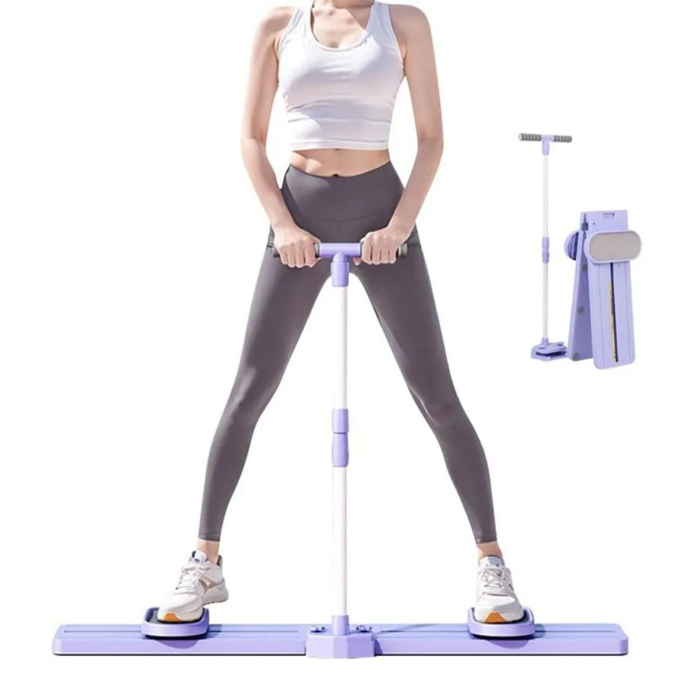 5in1 Folding Hip Leg Exerciser Ski Practice Machine W/ Timer and Tension Rope