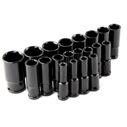 20pcs Deep Impact Socket Set 1/2 Inch Drive 6 Point Metric 8-32mm Heavy Duty UK