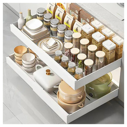 Pull Out Cabinet Organizer Slide Out Drawer Storage Shelves Extendable Kitchen