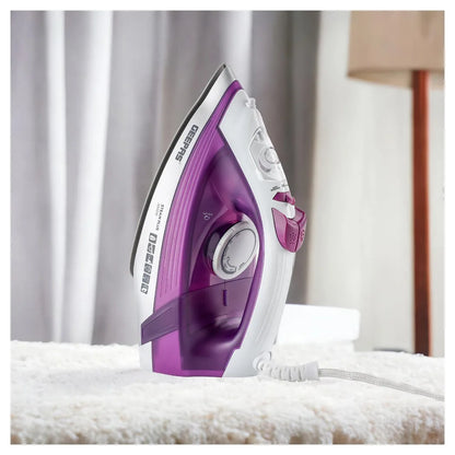 Clothes Steam Iron With Ceramic Soleplate 2000W Purple