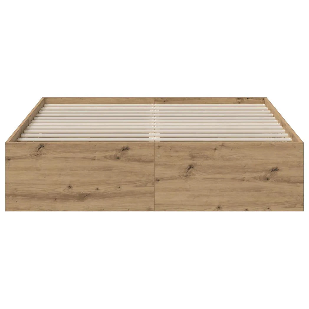 vidaXL Bed Frame with Storage Artisan Oak 160 x 200 cm Engineered wood