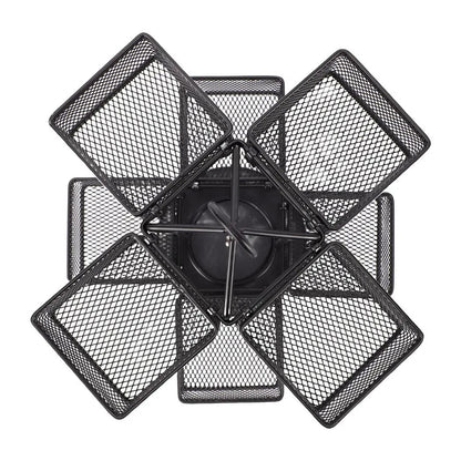 Tea Bag Organizer 2 Tier 8 Removable Baskets Up to 96 Teabags Storage Rotating Tea Bag Rack for Kitchen Black 8 Baskets