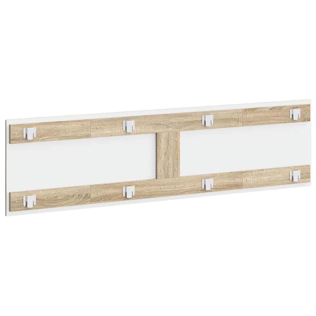 vidaXL Wall-Mounted Headboard HAARLEM Sonoma Oak Engineered Wood