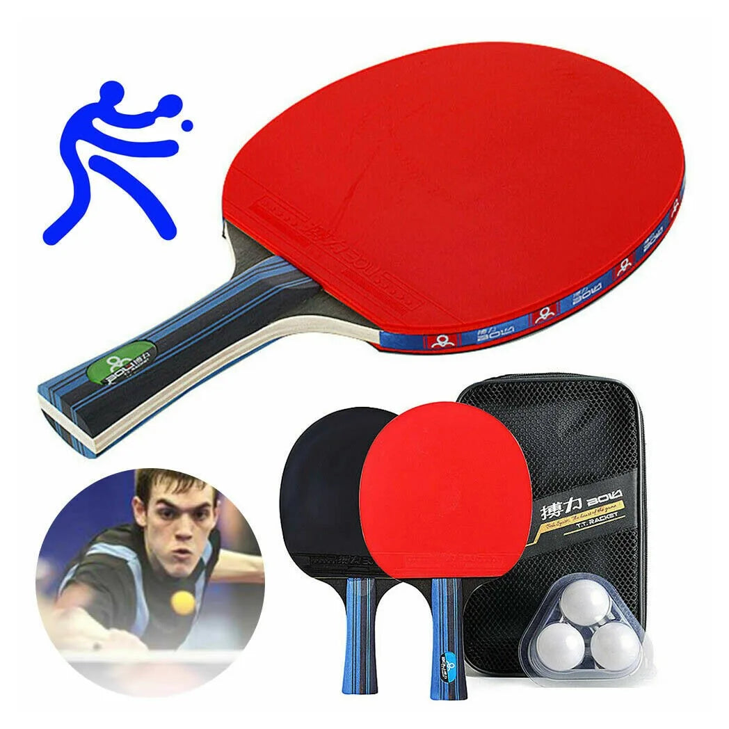New speed and spin PPong Table Tennis Set / rackets with 2 Bats,3 Balls & Bag