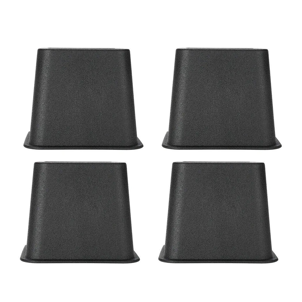 NEW 4Pcs Heavy Duty Bed Chair Risers Feet Leg Lift Furniture Extra Raisers Stand 3" UK