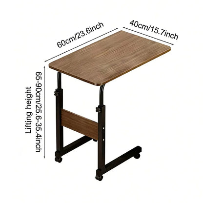 Medical Overbed Bedside Table Adjustable Height with Wheels Hospital Home Desk
