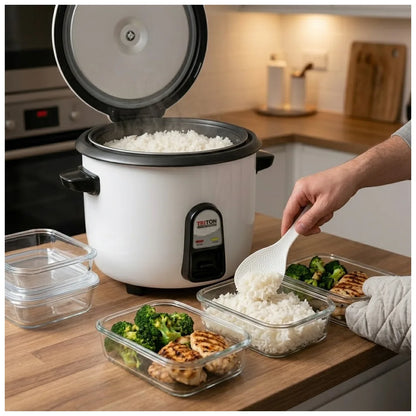 Rice Cooker 10 Litre Triton White Inner Pot 3000W Energy – Efficient