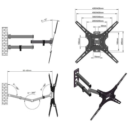 Swivel TV Wall Mount Bracket For 26 32 40 42 50 52 55 Inch 3D LCD LED Plasma UK