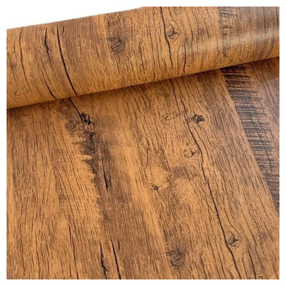 10M Wood Grain Wallpaper Stickers Self-Adhesive Kitchen Furniture Film Vinyl Wrap UK