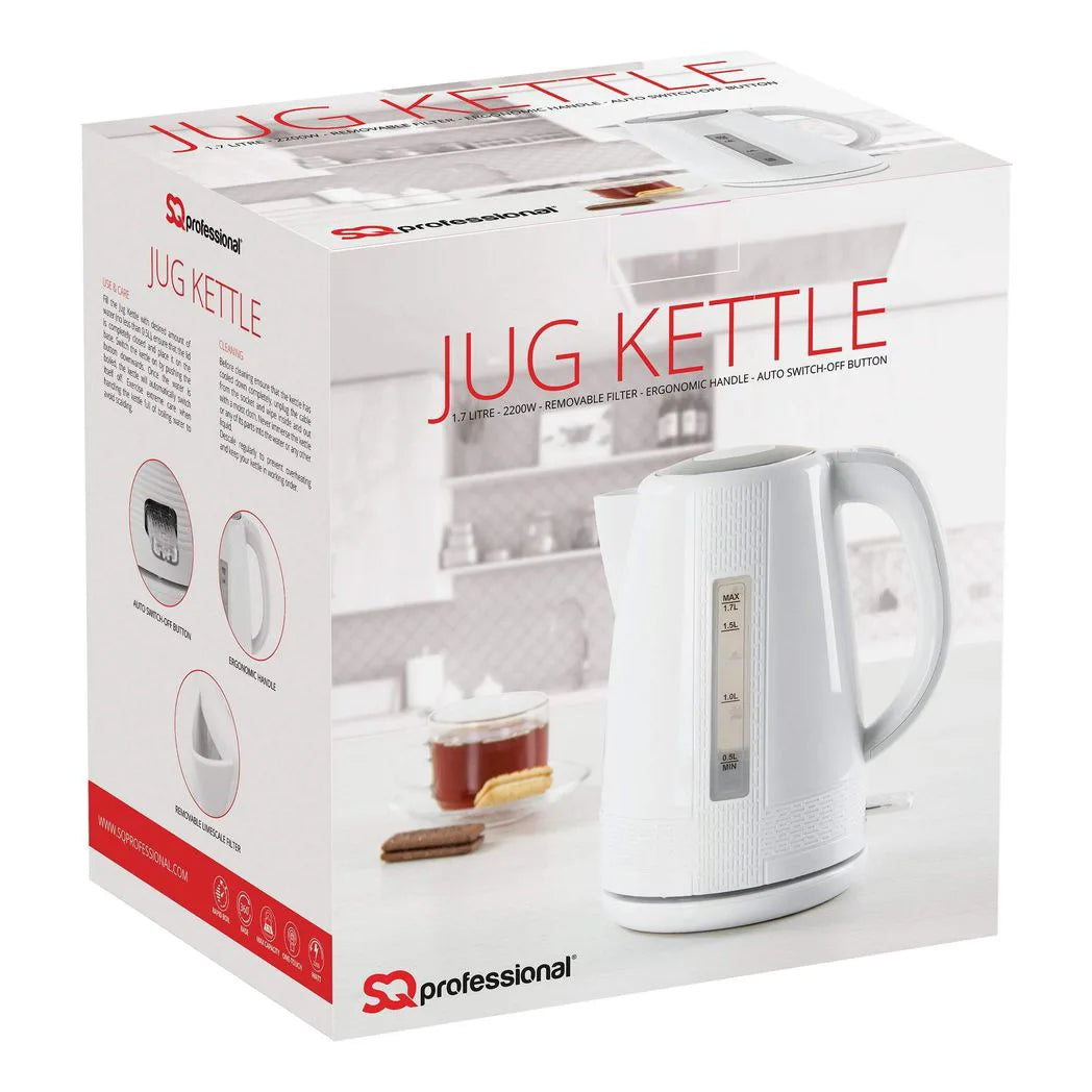 Sq Blitz Electric Kettle White 1.7 Litre