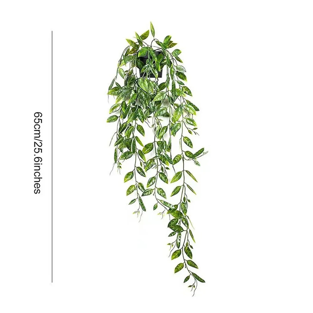4 Pack Artificial Hanging Plants in Pots Indoor Fake Trailing Plants Home Room