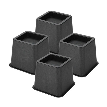 NEW 4Pcs Heavy Duty Bed Chair Risers Feet Leg Lift Furniture Extra Raisers Stand 3" UK