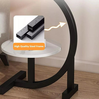 Side Table C Shaped for Sofa Coffee End Tables for Living Room Bedside Tables