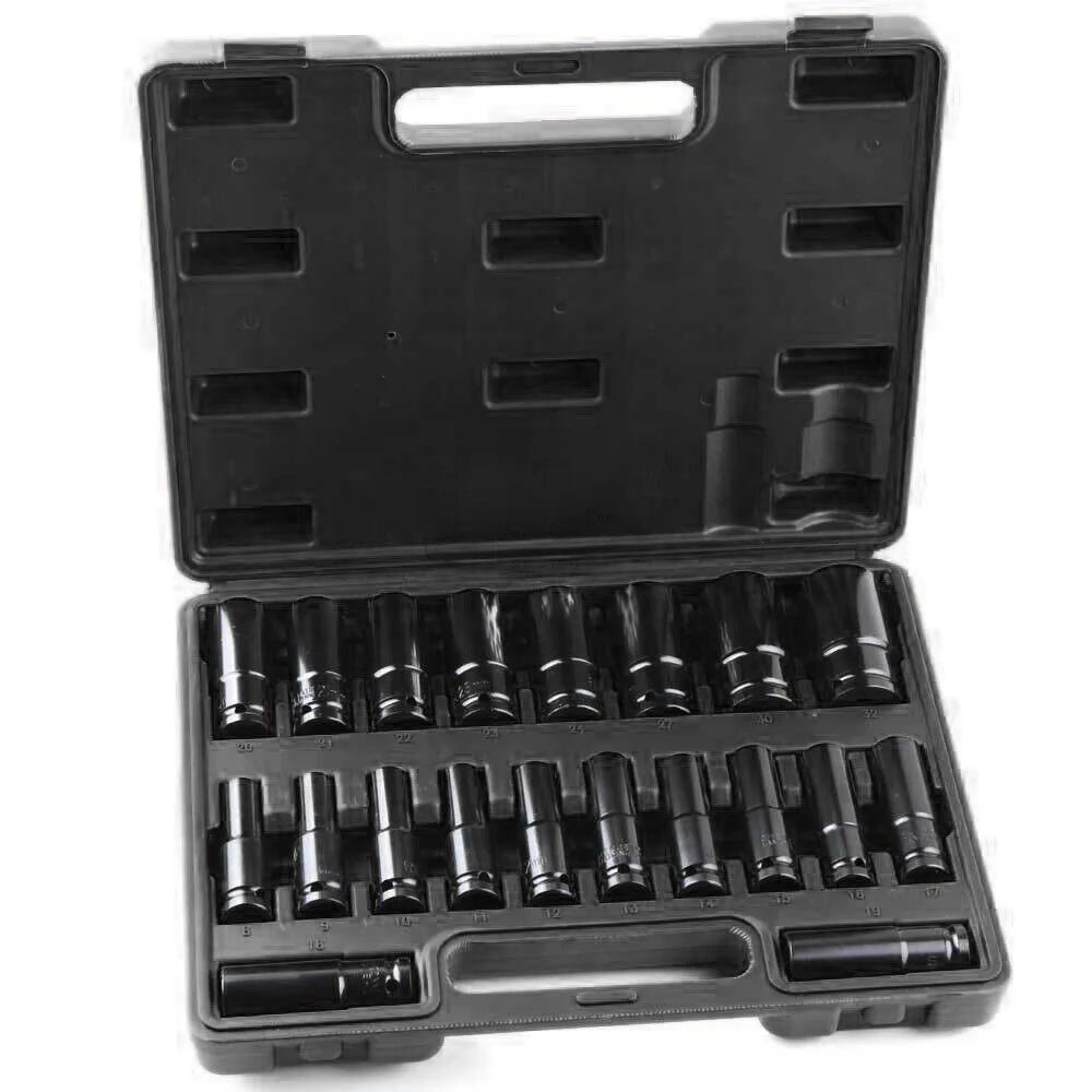 20pcs Deep Impact Socket Set 1/2 Inch Drive 6 Point Metric 8-32mm Heavy Duty UK