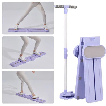 5in1 Folding Hip Leg Exerciser Ski Practice Machine W/ Timer and Tension Rope