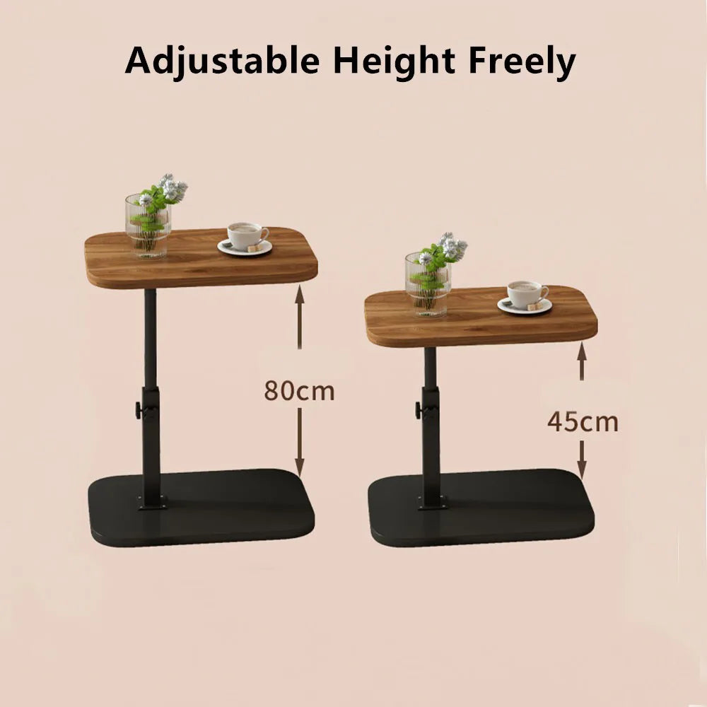 Adjustable C-Shaped Sofa Side End Table Coffee Laptop Table Living Room Bedroom