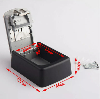 Wall Mounted Key Safe, 4 Combination Key Safe Outdoor Security Key Lock Box UK