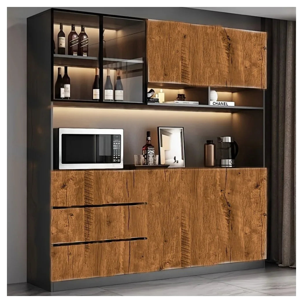 10M Wood Grain Wallpaper Stickers Self-Adhesive Kitchen Furniture Film Vinyl Wrap UK