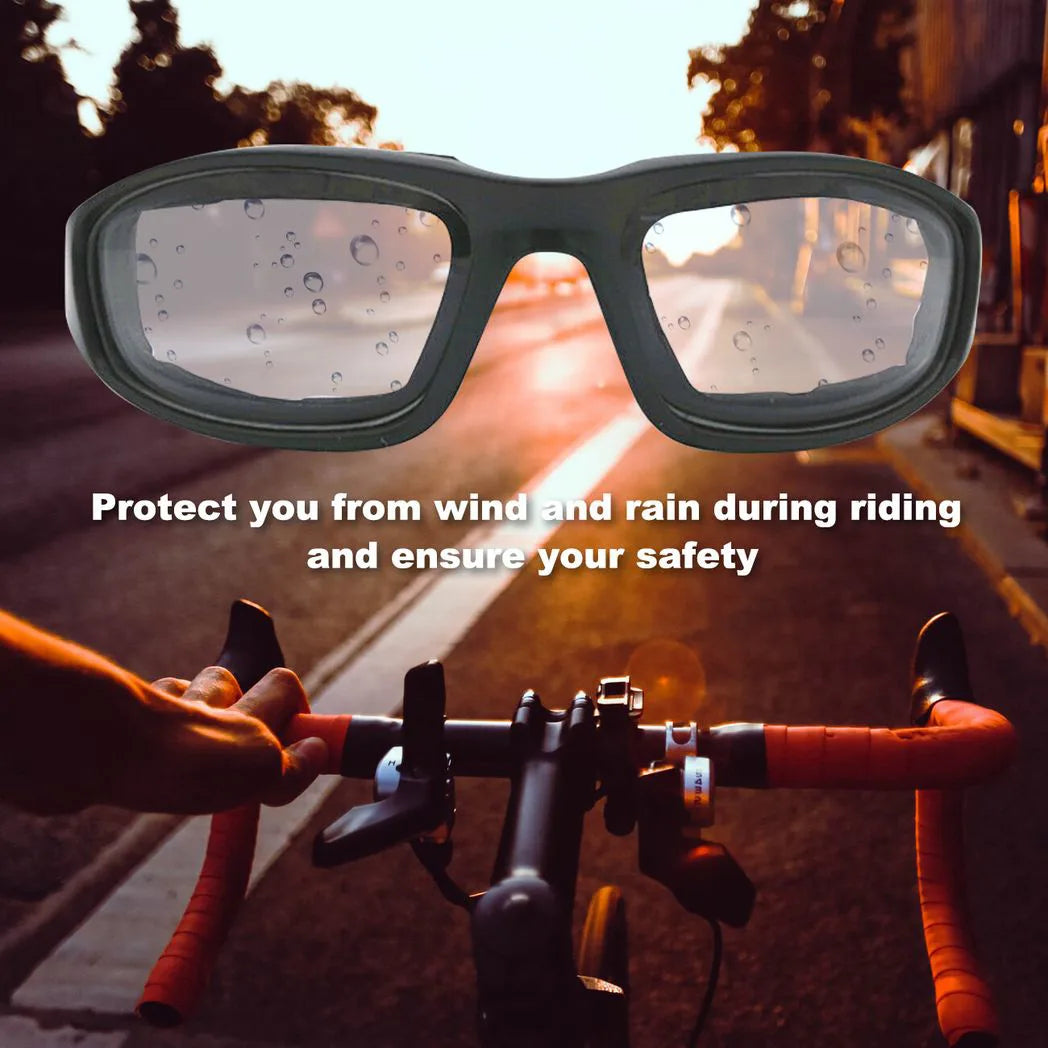 3 pairs  Motorcycle Sports Biker Riding Glasses Wind Resistant Eye Protection Women Men Sports Goggles Cycling Glasses Sunglasses Gray/Clear/Yellow(US Logistics only For USPS.TK/TMEU only For self-pickup)