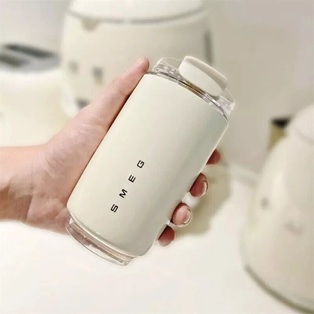 Smeg Coffee Mug Stainless Steel Travel Water Bottle Insulated Cup 8 Colors-White