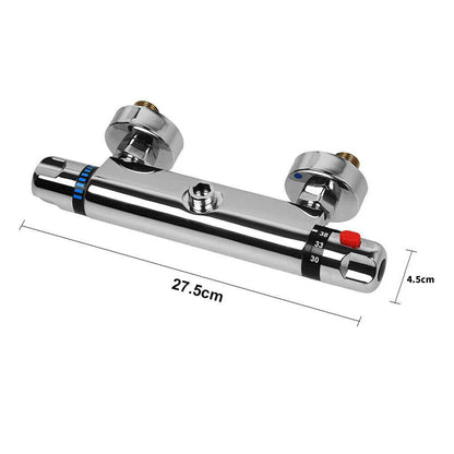 Bathroom Exposed Bar Thermostatic Shower Mixer Valve Tap Chrome 1/2" Outlet UK