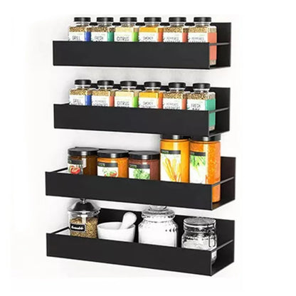 2Pcs 1S+1L Spice Rack for Refrigerator Metal Versatile spice rack Storage Space New